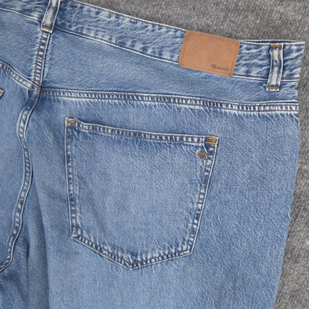 Madewell Jeans‎ Womens 24W Blue Superwide-Leg Whiskered Billings Wash Denim